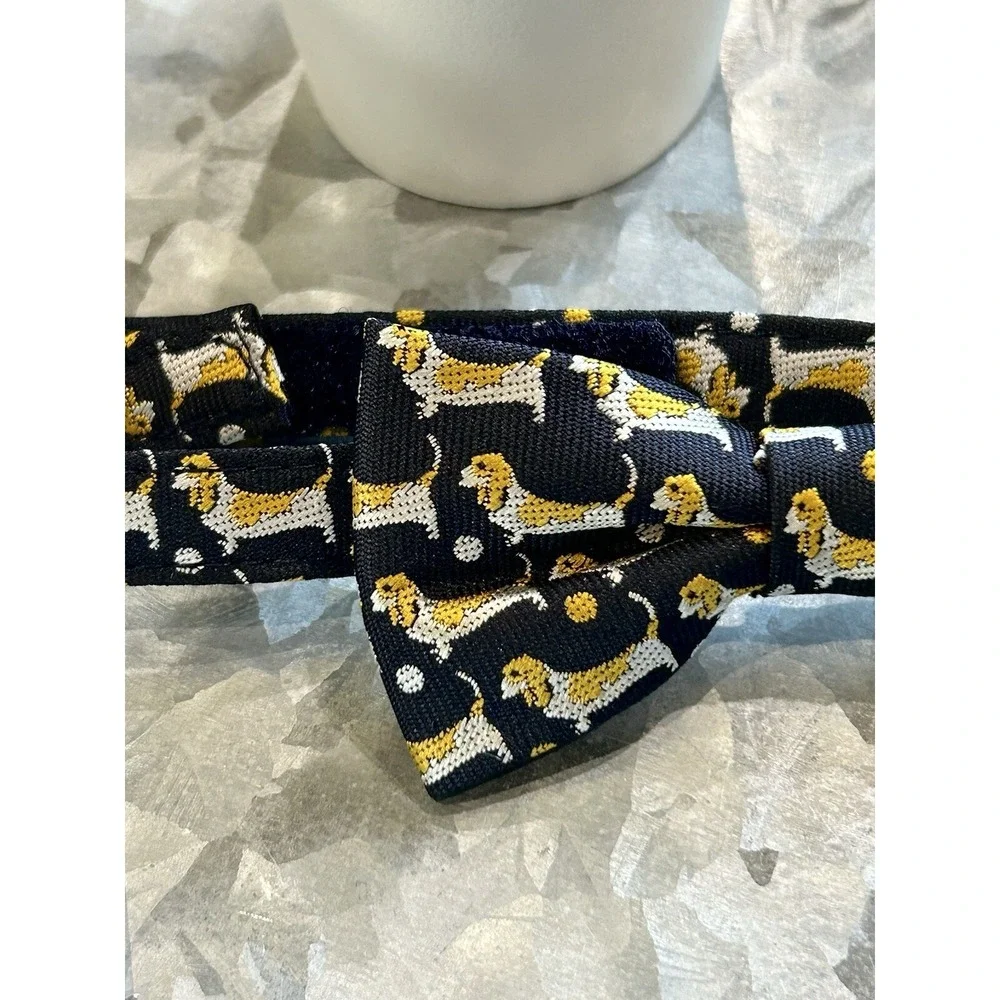 Janie and Jack Youth Boys Size 0-24 Month Adjustable Dachshund Dog Print Bow tie